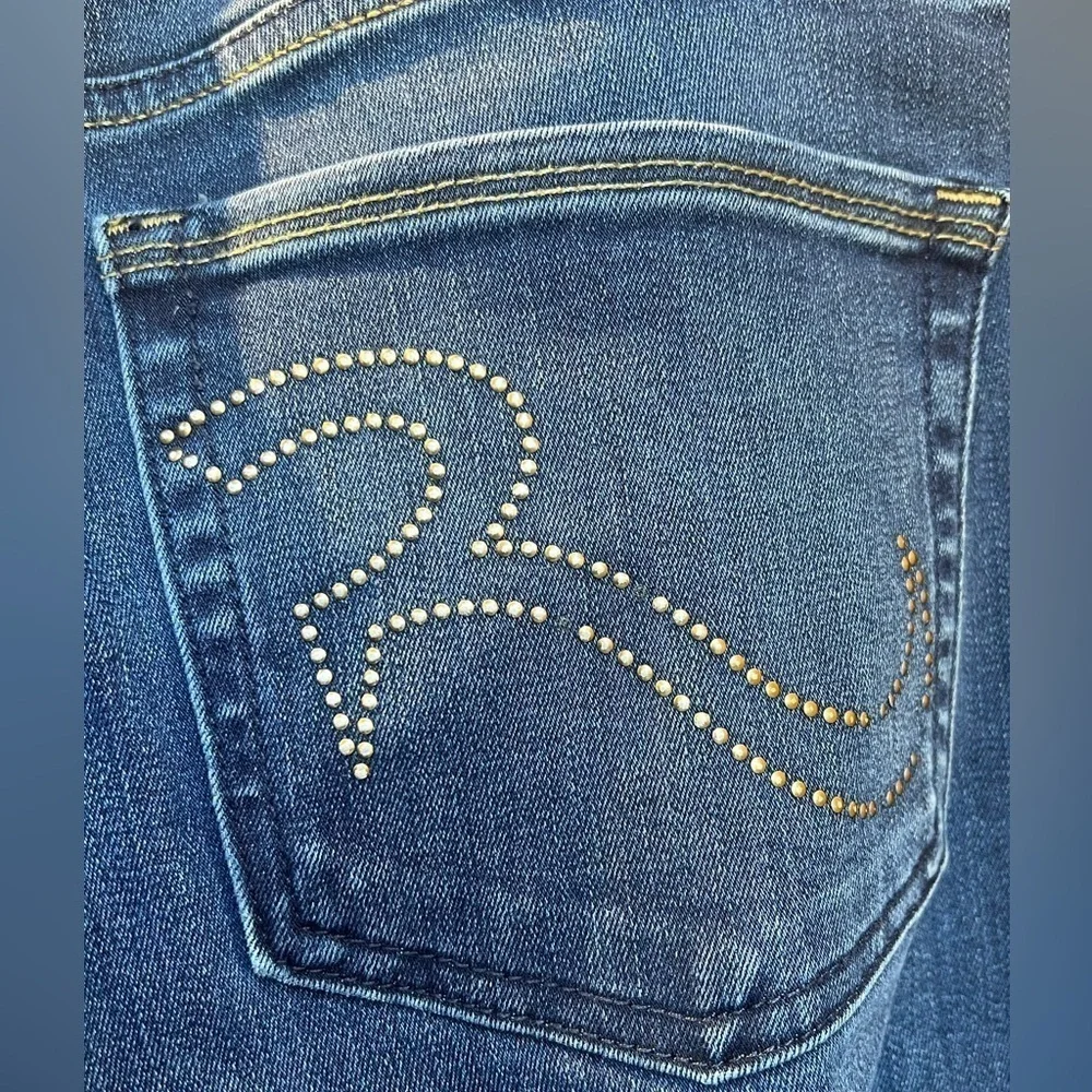 Rock & Republic women’s Kendra curvy bootcut denim blue jeans 14